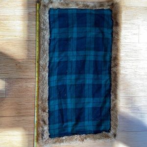 Green tartan pillow case